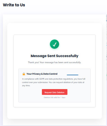 Contact Form Submitted
